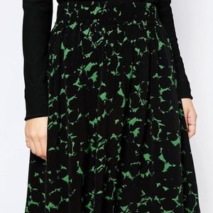 Ganni Rossmoor Crepe Green Skirt M